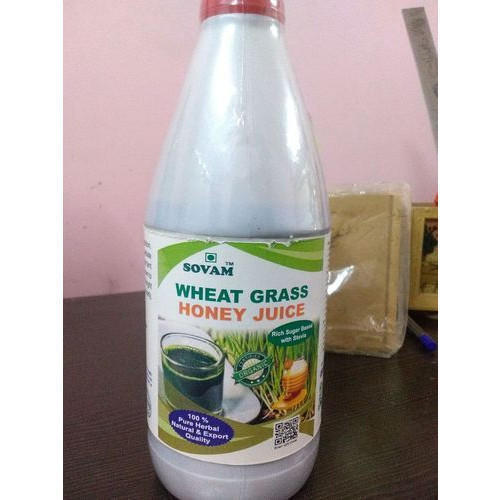 Wheat Grass Juice - Organic Wheat Grass Extract, Natural Honey Flavor, Rich in Antioxidants and Nutrients