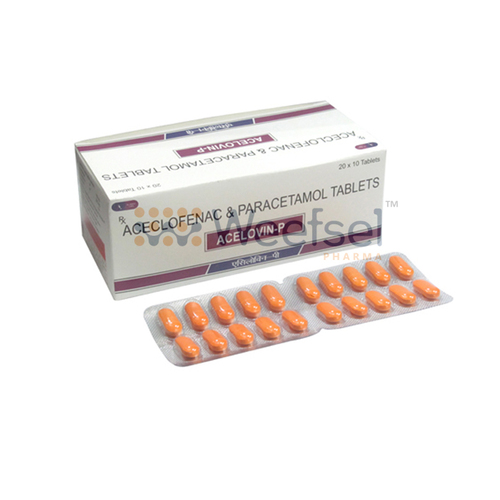 एसिक्लोफेनाक और पेरासिटामोल टैबलेट