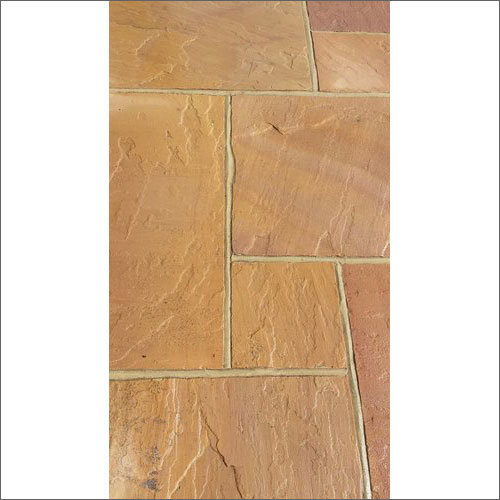 Natural Autumn Brown Sandstone Block - Premium Quality Flooring Material, Unbreakable And Durable, Natural Surface Finish, Custom Thickness