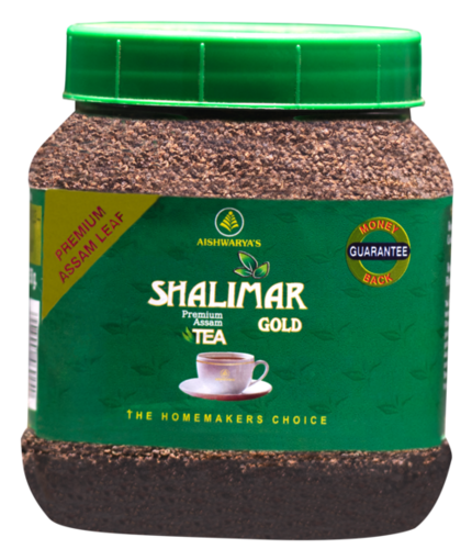 Assam Leaf Shalimar Gold Tea - Powder Format, Plain Variety | Rich in Flavor, Perfect for Daily Enjoyment