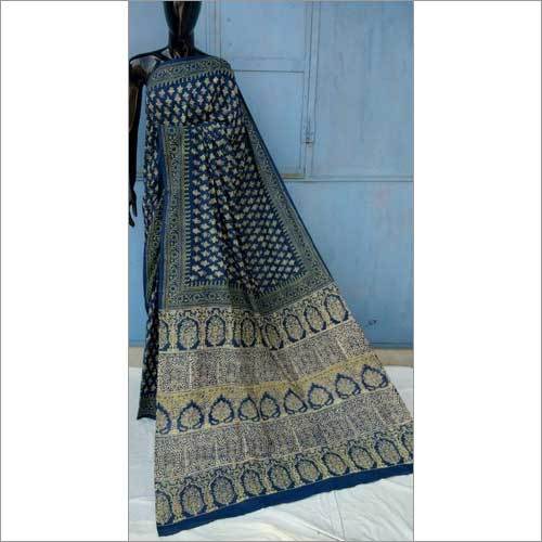 महिलाओं के लिए पार्टी वियर प्रिंटेड कॉटन साड़ी