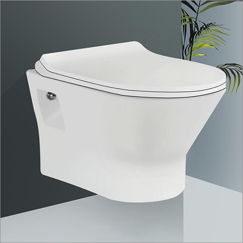 व्हाइट 210-ज़िटा रिमलेस वॉल हंग टॉयलेट
