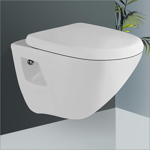 व्हाइट 207-क्रोमा वॉल हंग टॉयलेट