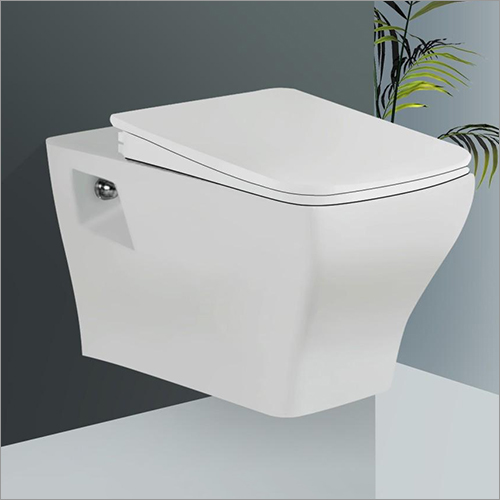 व्हाइट 206-एलिमेंट वॉल हंग टॉयलेट