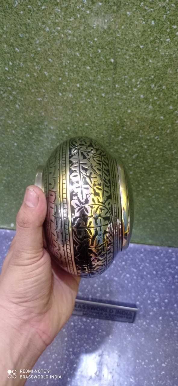 Brass Full Engraved Odyssey Silver Finished Cremation Urn Funeral Supplies