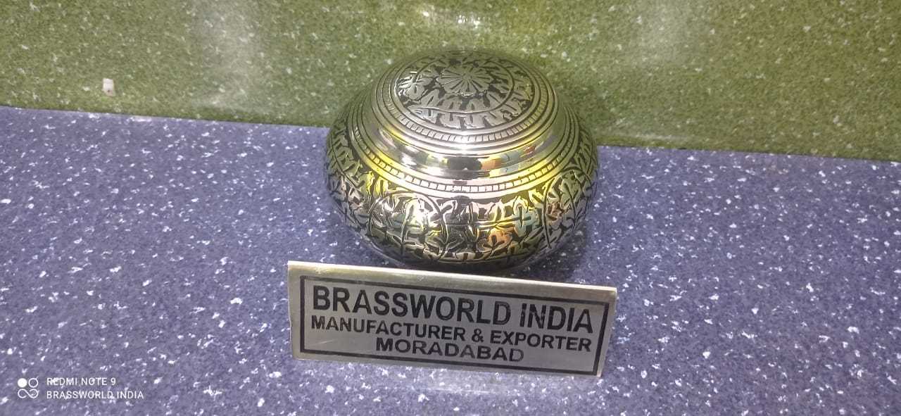 Brass Full Engraved Odyssey Silver Finished Cremation Urn Funeral Supplies