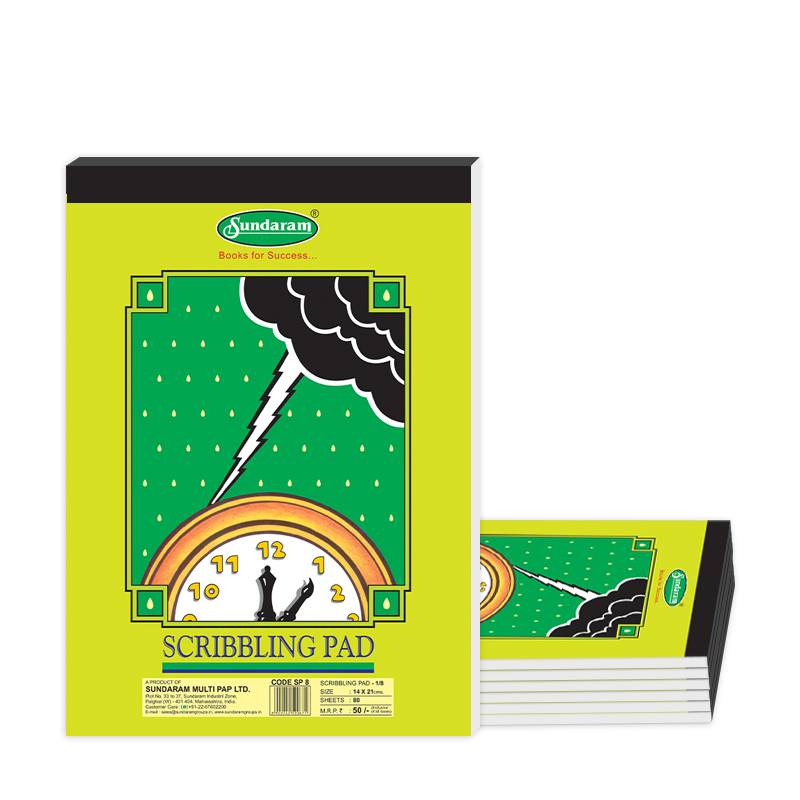 Scribbling Pad 1/8 160 Pages Top Binding