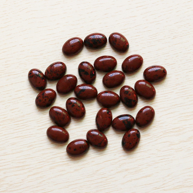 Red Carnaline - Natural Agate Oval Cut Flat Back Cabochon Stone Beads 13x18mm, 3g Weight, Ideal For Jewelry Making, Mixed Colors