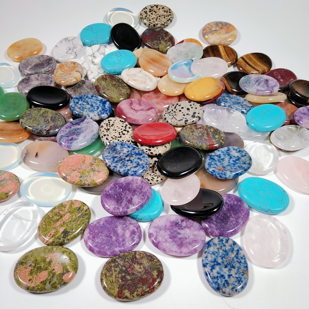 Red Carnaline - Natural Agate Oval Cut Flat Back Cabochon Stone Beads 13x18mm, 3g Weight, Ideal For Jewelry Making, Mixed Colors