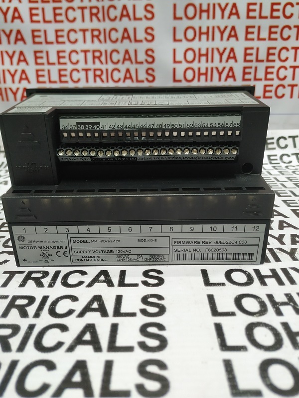 Ge Multilin Mm2 Motor Manager Mmii-pd-1-2-120