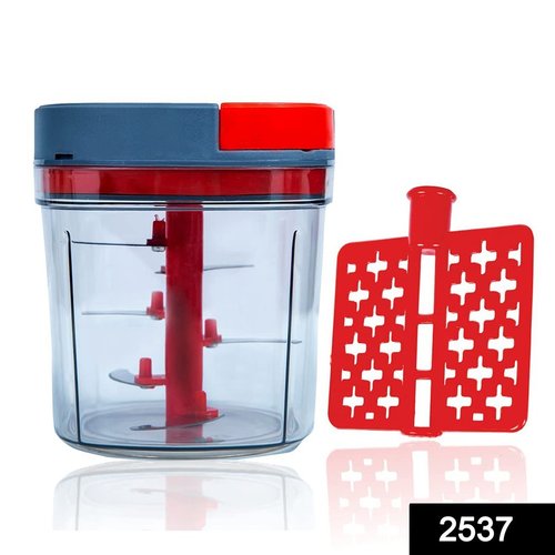 1ltr Manual Compact Hand Held Vegetable Chopper/Slicer