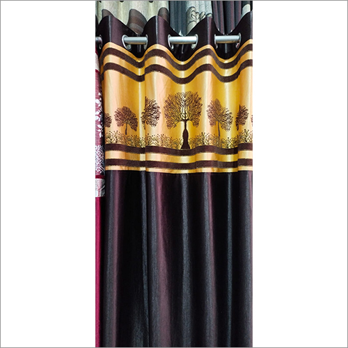 मल्टीकलर फ्लॉक ट्री पैच कर्टन