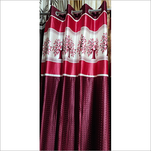 Multicolor Long Crush Digital Printed Curtain