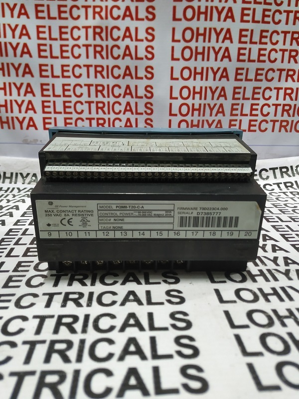 Ge Digital Pqm Ii Power Quality Meter Pqmii-t20-c-a