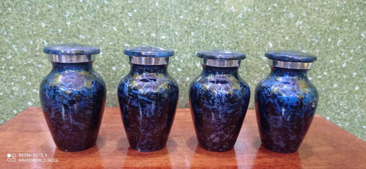 Brass Blue Ocean High Quality Keepsake Urn Funeral Supplies