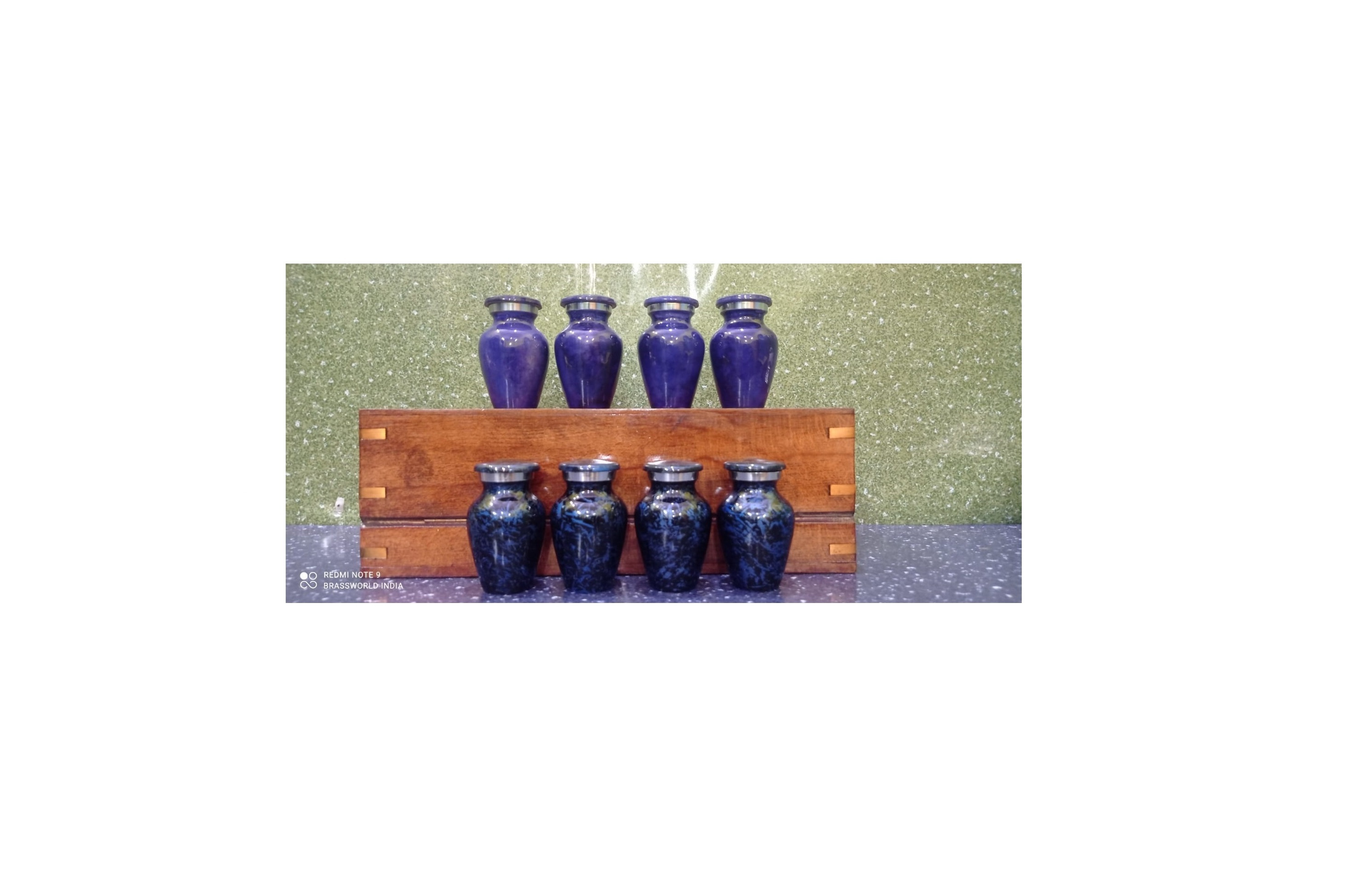 Brass Blue Ocean High Quality Keepsake Urn Funeral Supplies