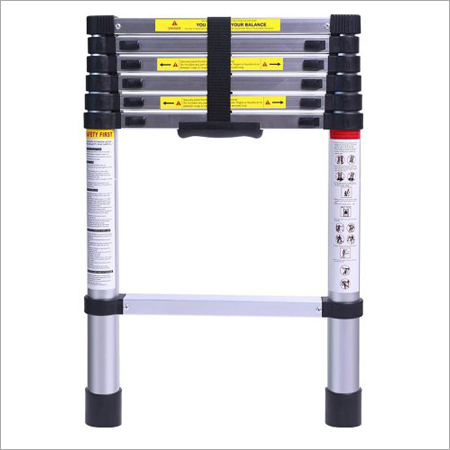 Silver 6.5 Ft (2.0 Meter) Portable Aluminum Telescopic Extension Ladder With 7 Steps