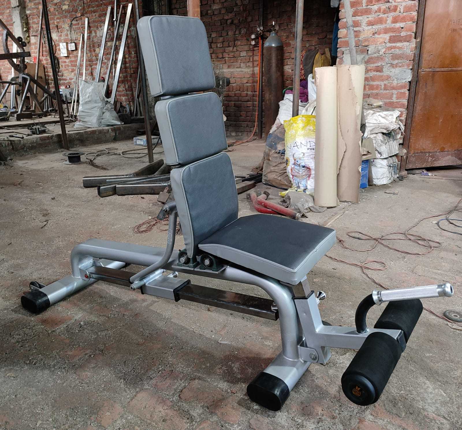 Adjustable Bench - 12 Gauge Rectangular/oval Tube, Generally Black Or Custom Color | Advanced Double Effect Welding, Soft Foam Seat For Comfort, Manual Adjustable For Commercial Abdominal Exercise