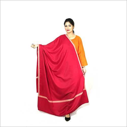 Maroon 100x200cm Hashia Kashmiri Embroidered Shawl