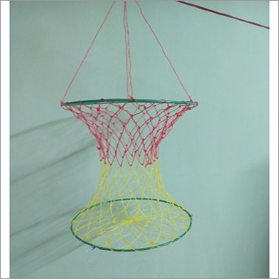 Hanging Plastic Net Display Basket - Pvc & Mild Steel, 12-13 Inch Size, Round Shape, Capacity 3-5 Kg, Multi-color Options | 500 Pieces Packed In Pp Bag