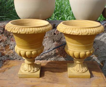 Teak Stone Flower Pot