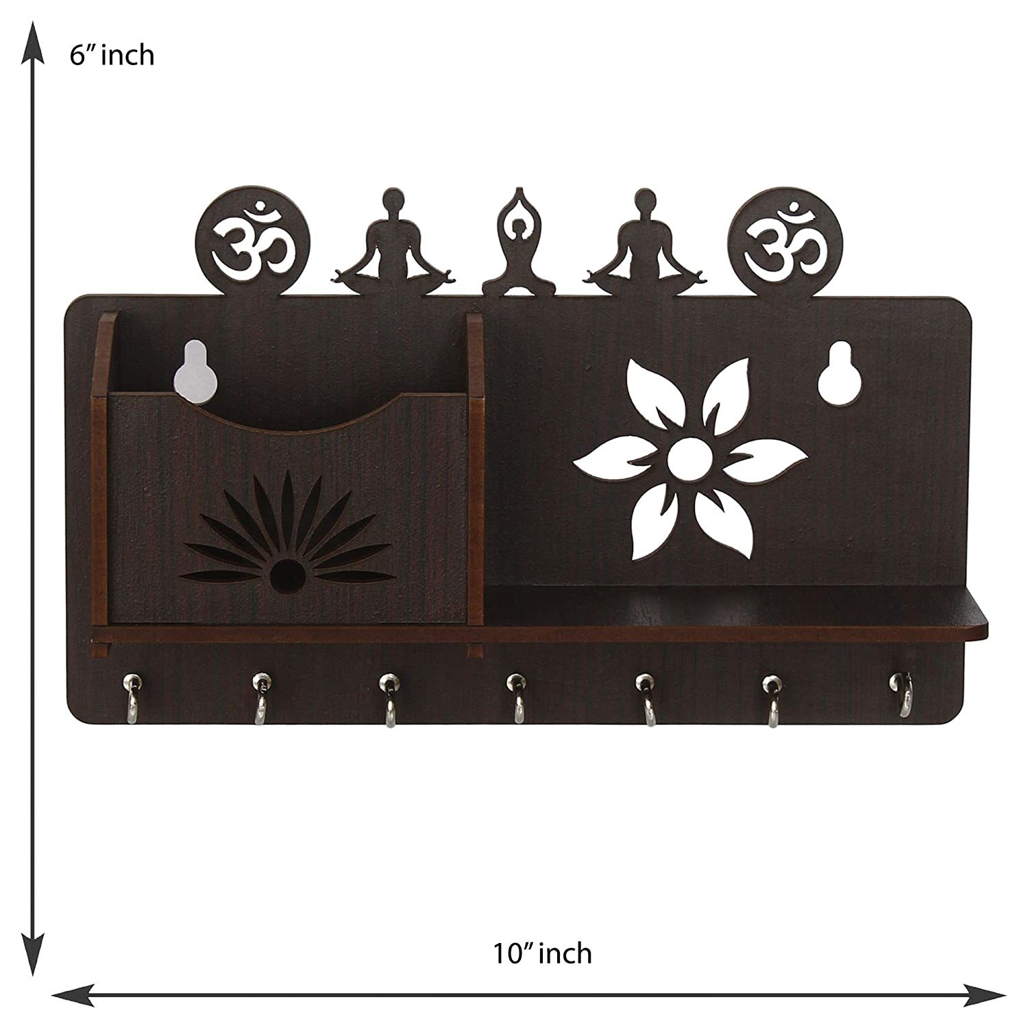 Wooden Finish Key Holder