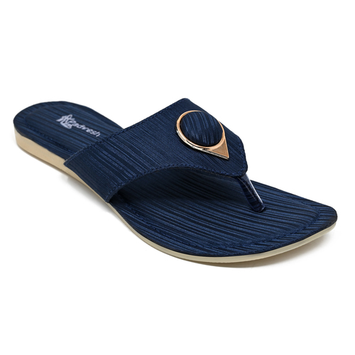 लेडीज़ फैंसी ब्लू फुटवियर हील साइज़: फ्लैट