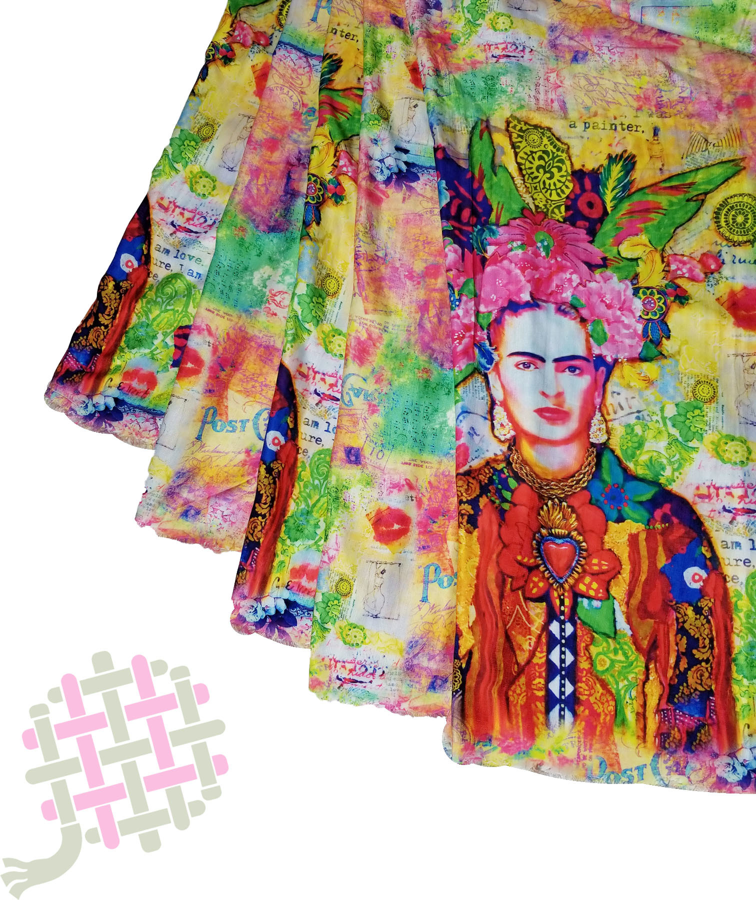 Deearna Export's Fancy Multicolor Khadi Rayon Digital Print Unstitched Fabric - 58" Wide, Ideal For Kurti, Gown, Dress, Salwar Suit, & More