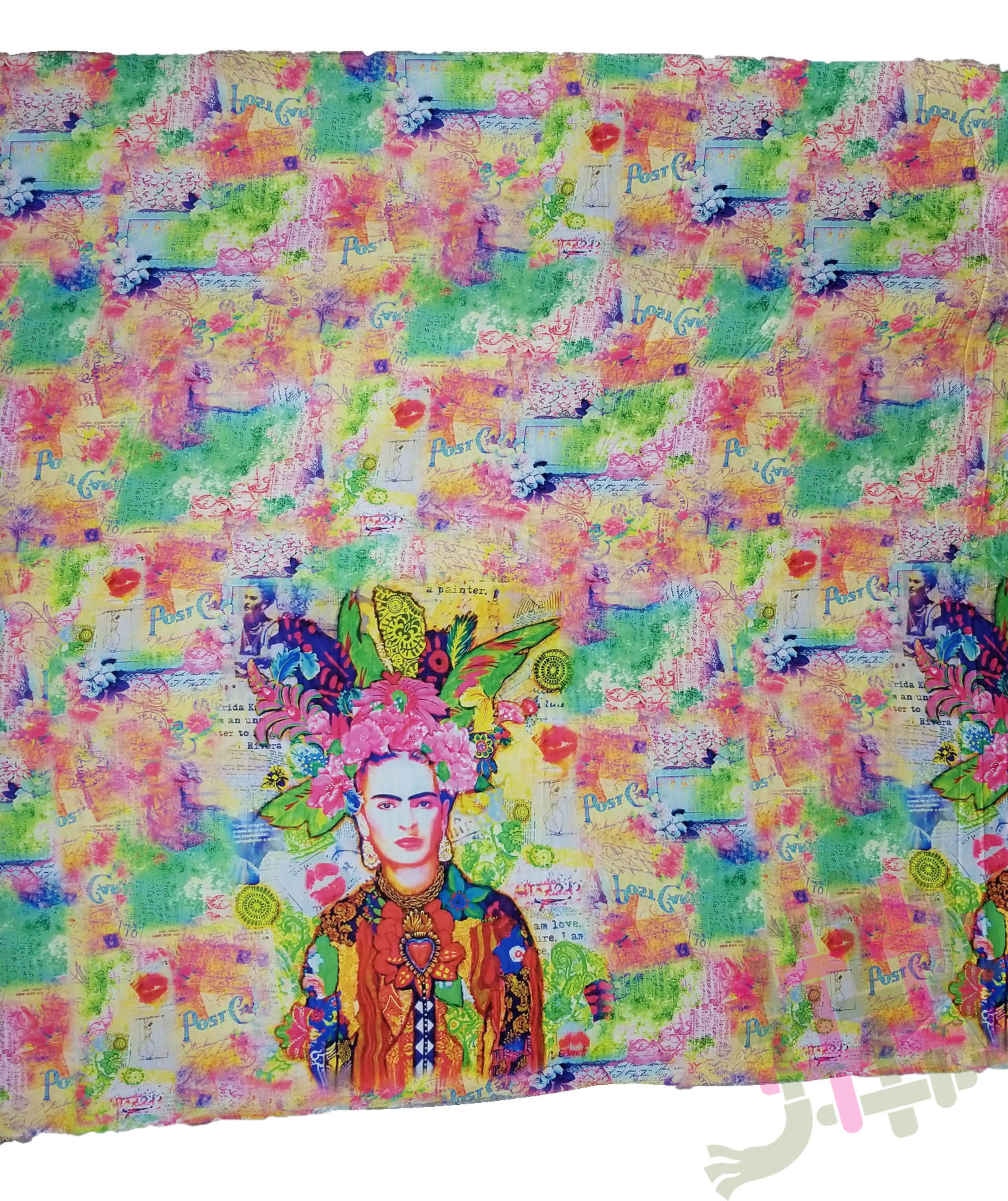Deearna Export's Fancy Multicolor Khadi Rayon Digital Print Unstitched Fabric - 58" Wide, Ideal For Kurti, Gown, Dress, Salwar Suit, & More