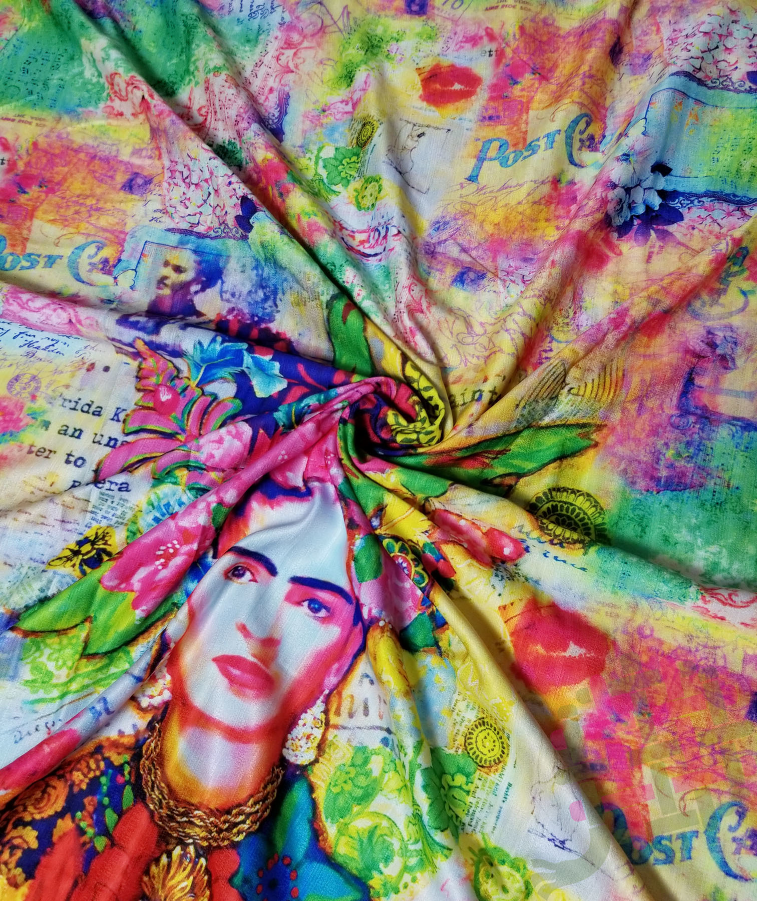 Deearna Export's Fancy Multicolor Khadi Rayon Digital Print Unstitched Fabric - 58" Wide, Ideal For Kurti, Gown, Dress, Salwar Suit, & More