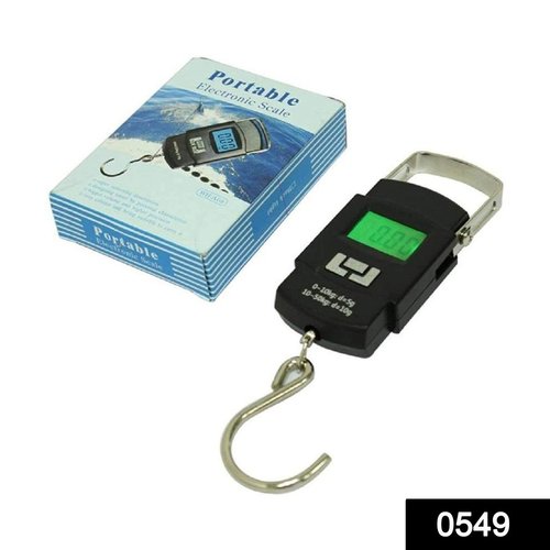 Digital Portable Hook Type Weighing Scale - Color: Black