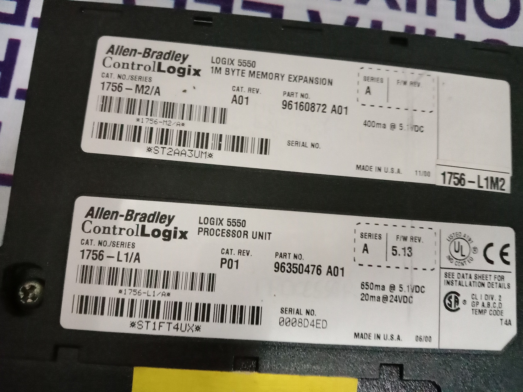 Allen Bradley Processor Unit Ser 1756-l1/a