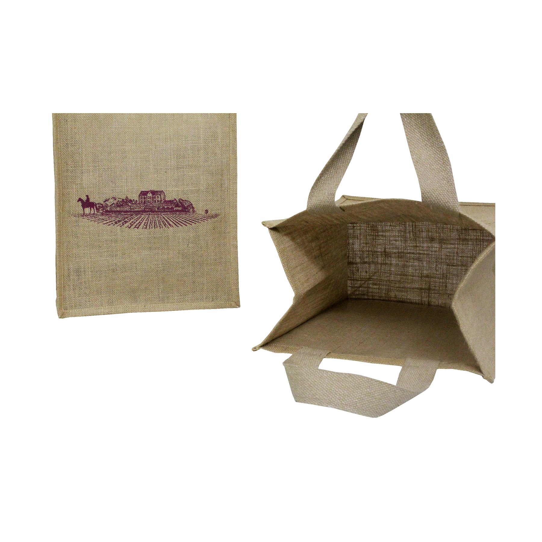 Available In All Color Pp Laminated Jute Tote Bag With Cotton Web Handle