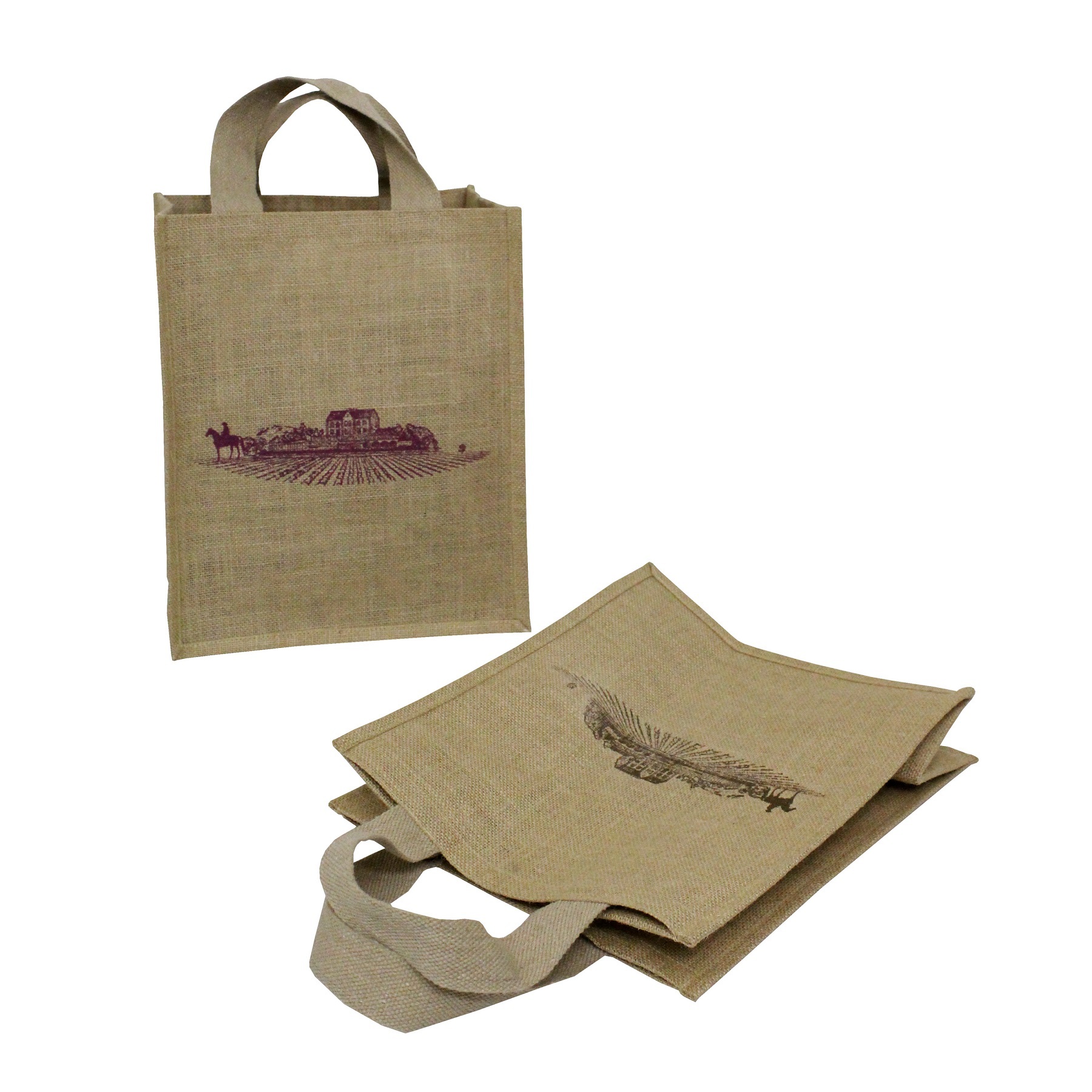 Available In All Color Pp Laminated Jute Tote Bag With Cotton Web Handle