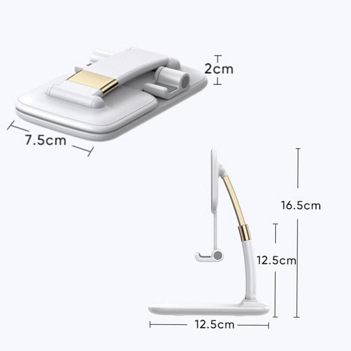 Hld96 White Color Adjustable And Foldable Mobile Phone Stand