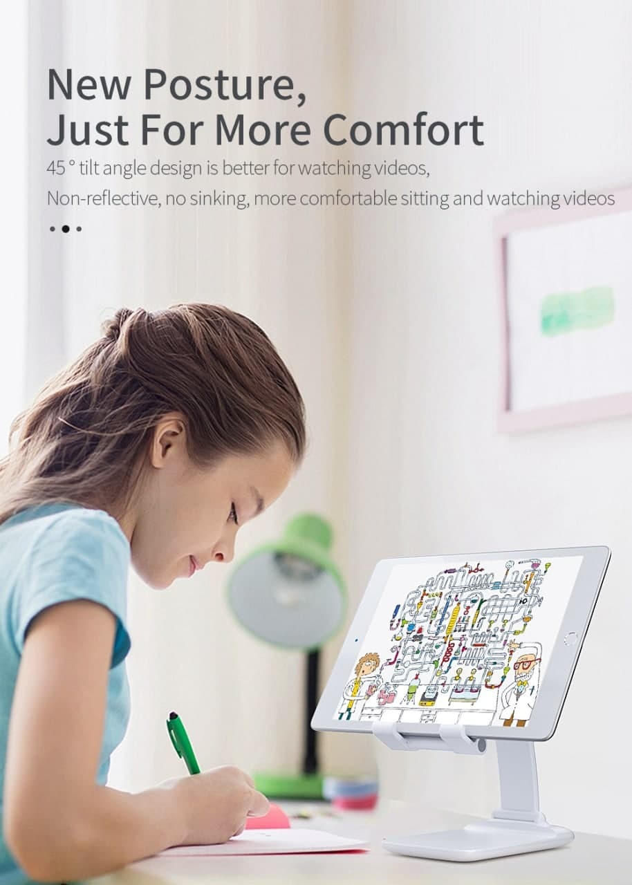 Hld96 White Color Adjustable And Foldable Mobile Phone Stand