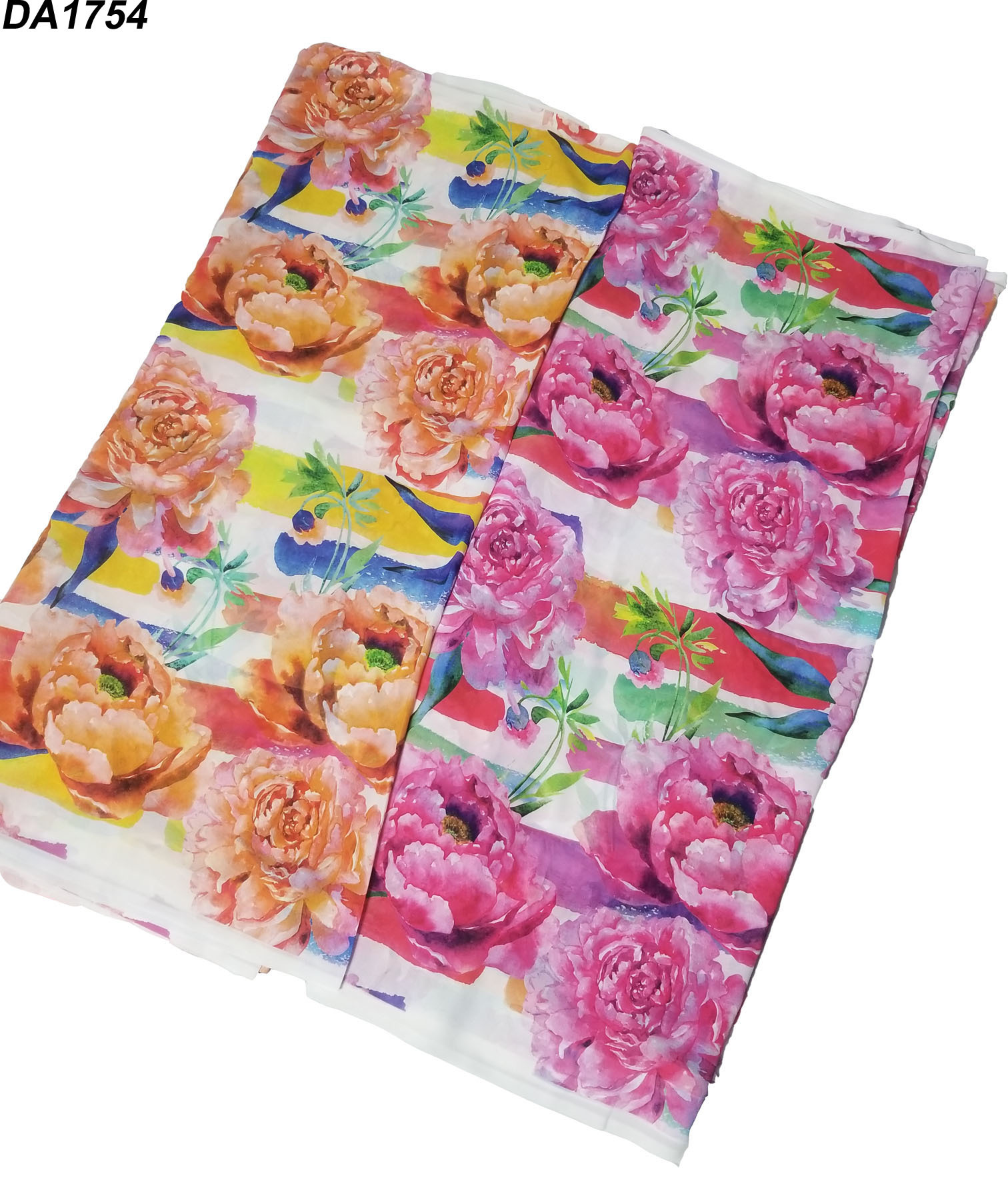 Deearna Exports Mumbai Georgette Fancy Digital Print Unstitch Fabric Material For Womens Clothing - 44" Inch Width, Multicolor Printed Texture, Washable Use