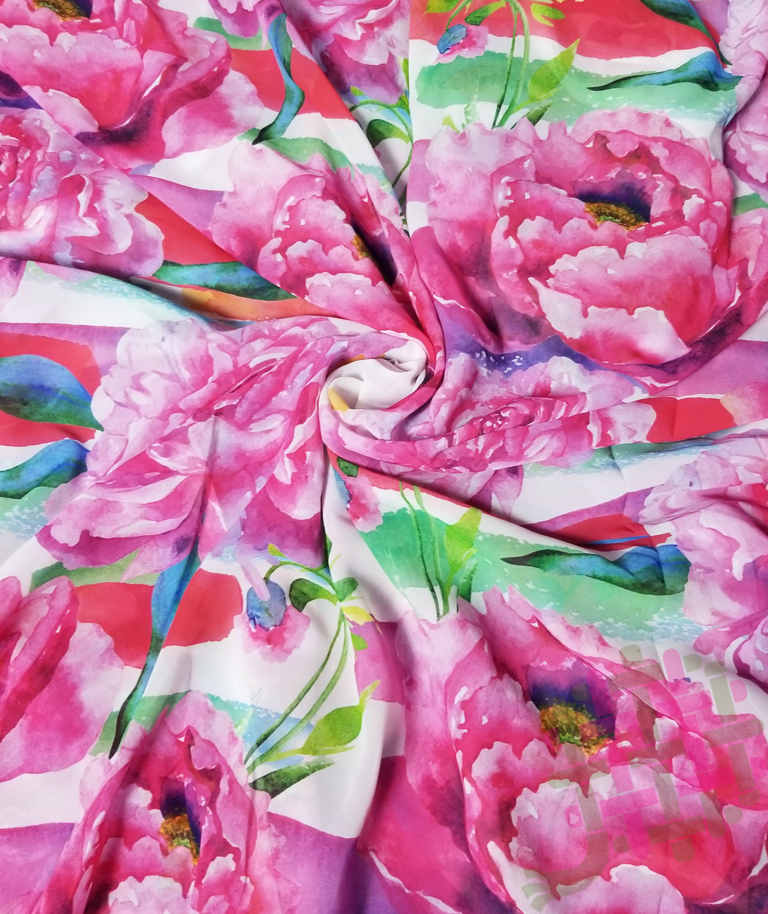 Deearna Exports Mumbai Georgette Fancy Digital Print Unstitch Fabric Material For Womens Clothing - 44" Inch Width, Multicolor Printed Texture, Washable Use