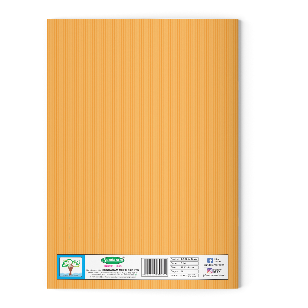 A5 Book Medium Square 76 Pages Center Pinning