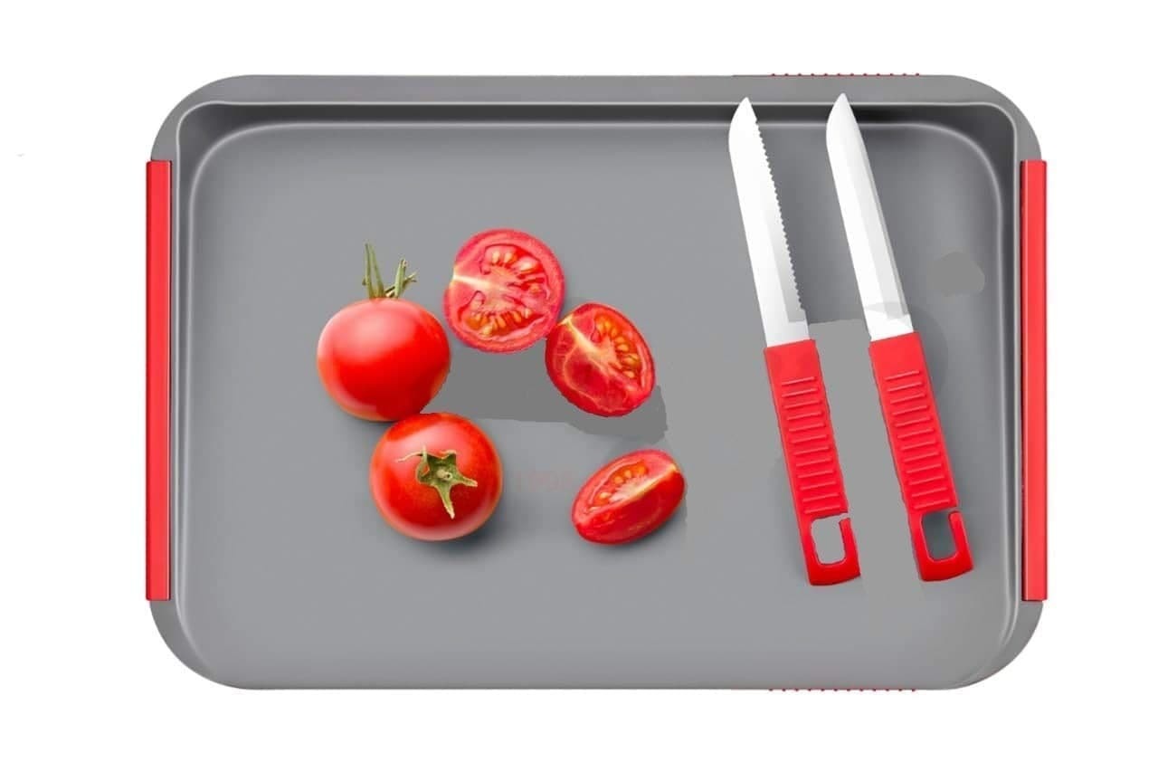 2 In 1 Cut And Chop Plastic Chopping Board