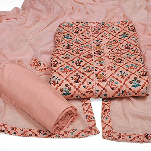 किसी भी रंग की लेडीज़ एम्ब्रॉयडरी किया हुआ अनस्टिच्ड सूट मटीरियल