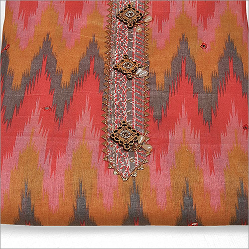 Ladies Printed Suit Material - Cotton, 400-500 Grams, Any Color | Light Weight, Quick Dry, Washable, All Season, Embroidered And Plain Patterns