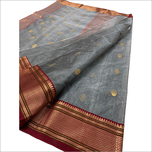 Ladies Chanderi Handloom Katan Silk Saree - Silk Material Embroidered Pattern | Different Colors Available For Elegant Party Wear