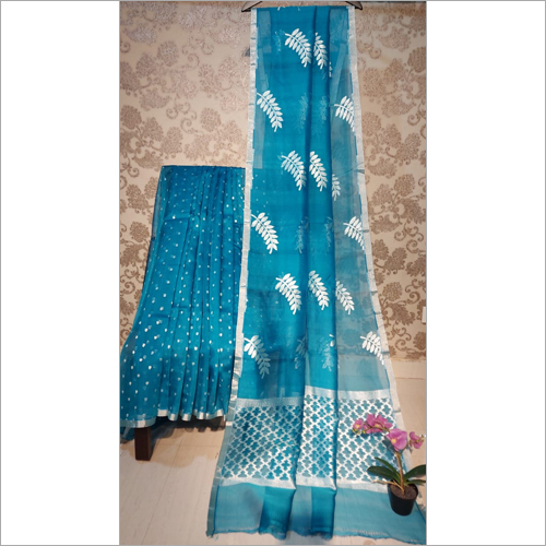 Any Color Ladies Banarasi Silver Zari Work Saree