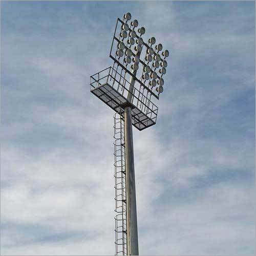 Grey Led Stadium High Mast Lighting Pole