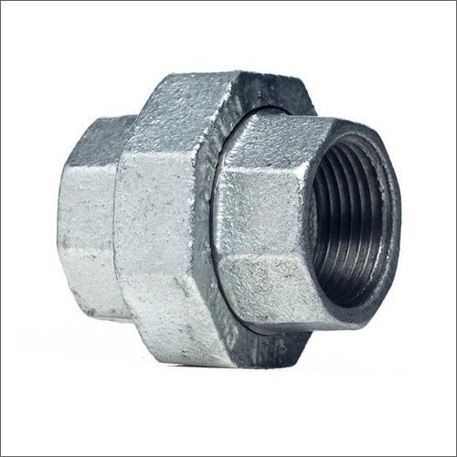GI UNION - Galvanized Iron Female Round Pipe Union | Prevents Galvanic Corrosion, Easily Detachable Without Deformation, Flawless Inspection
