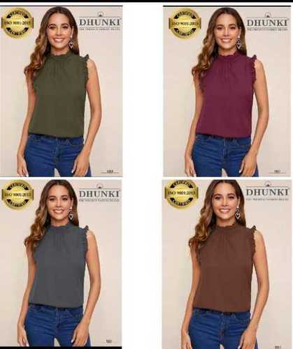 Dhunki Sleeveless Top - Heavy Rayon, M(36) & XL(40) Sizes | Limited Edition, Casual Fashion, 4 Stunning Colors, Full Stitched Design