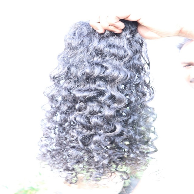Natural Colour Black And Brown Curly Hair Frontal