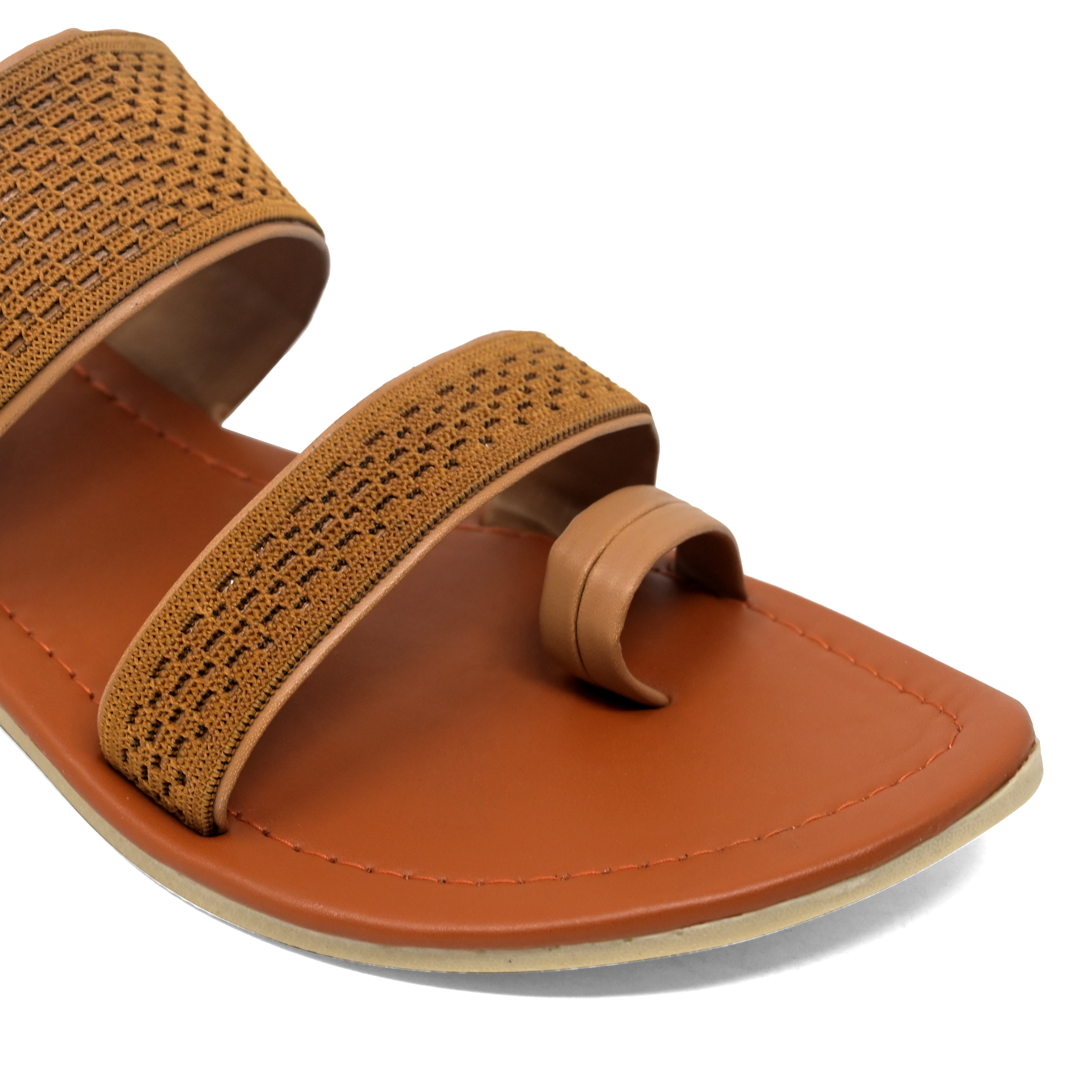 Brown Fabric Slipper