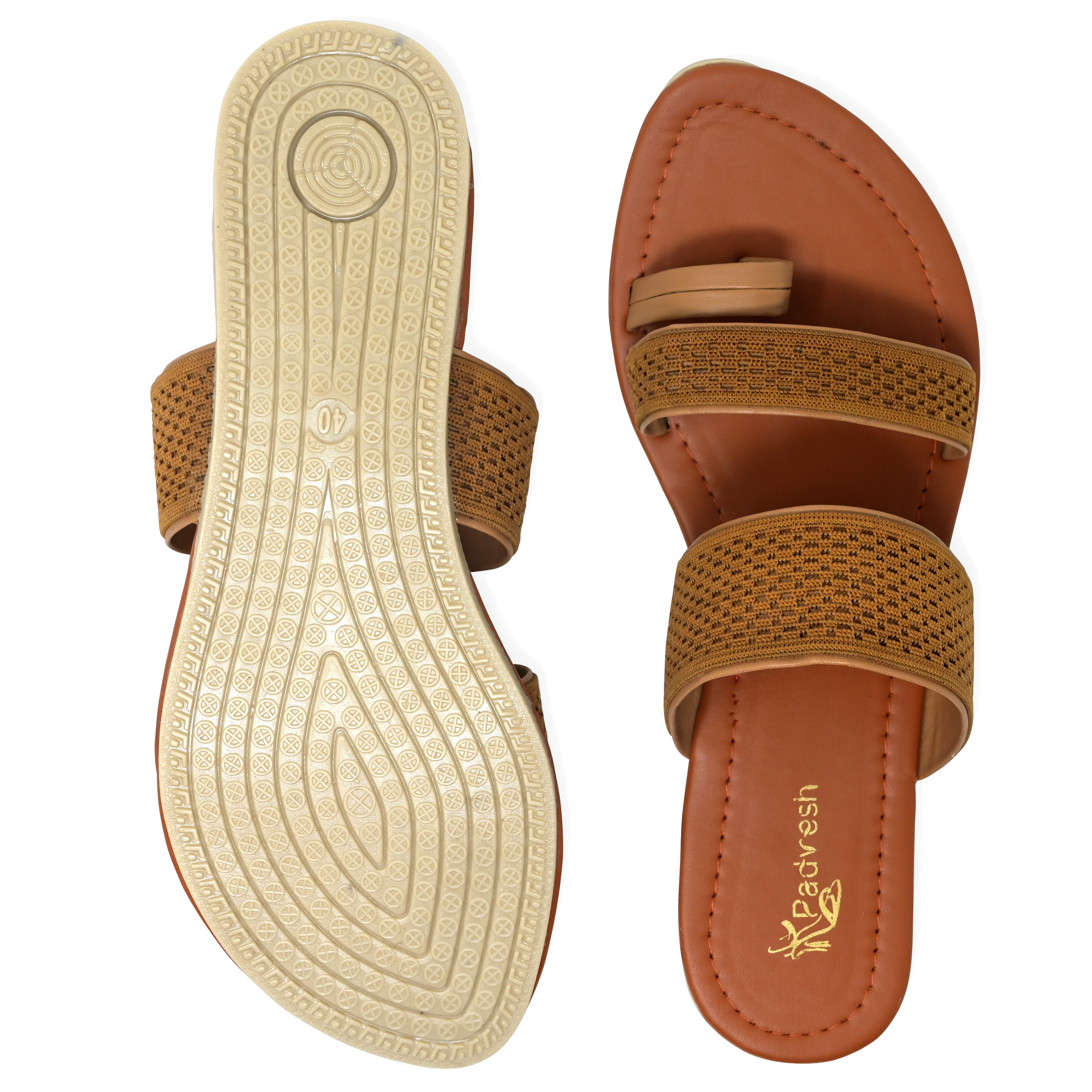 Brown Fabric Slipper